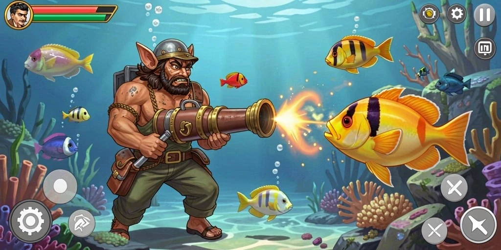 Tampilan karakter samurai yang siap beraksi.