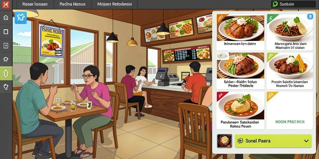 Tampilan menu utama yang menarik dan mudah dinavigasi.